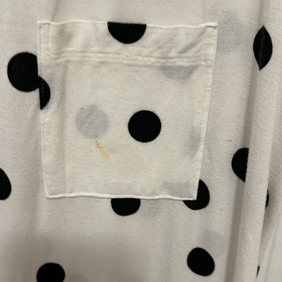 SOMA WHITE WITH BLACK DOTS LONG NIGHT GOWN SIZE XL 93% RAYON 7% SPANDEX WASHABLE - Picture 2 of 10